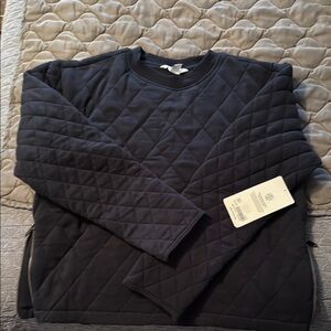 Athleta Navy Quilted Sweatshirt